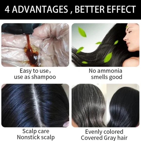 MEIDU instant 3in1 Hair Dye Color Shampoo 500mL (6 colors available to choose) - Picture 3 of 15